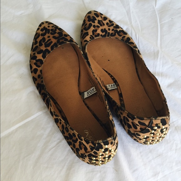 Leopard Mossimo Flats. Studded