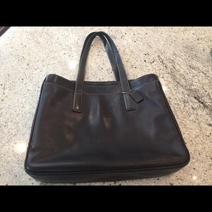 Coach leather computer bag
