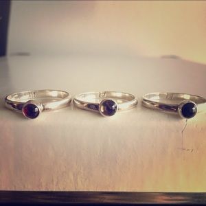 Sterling Silver Stackable 3-Ring Set