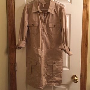 Khaki shirt dress