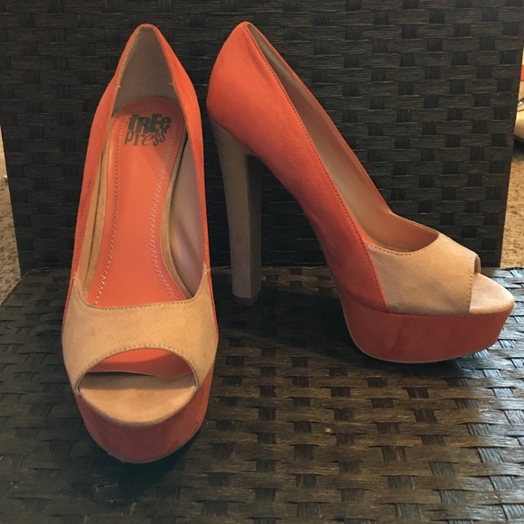Free press 6" color block heels