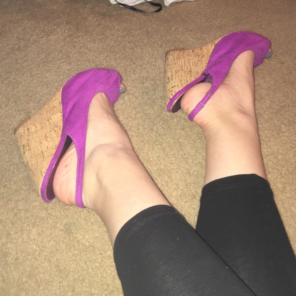 Purple & cork h&m heels