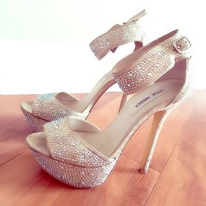 Silver dazzle heels by STEVE MADDEN