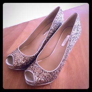 Gold embellished GUESS heels