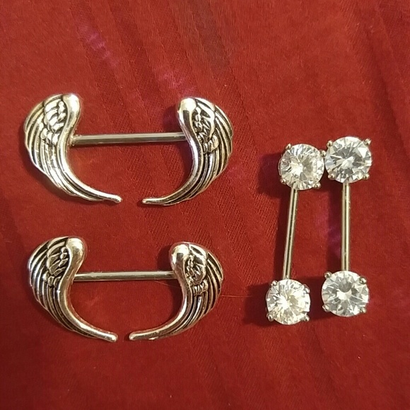 Nipple rings.