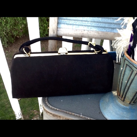 VTG 50s HAND BEADED SATCHEL PURSE - Picture 2 of 4