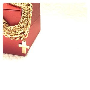 MULTI CHAIN CROSS BRACELET