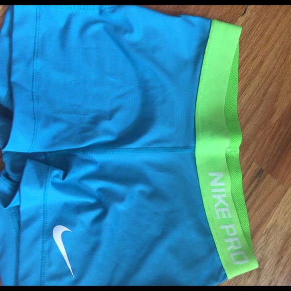 Blue green Nike Pros!