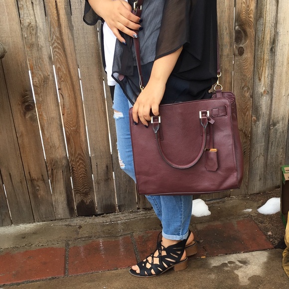 Burgundy purse