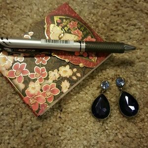 Ladies purple and blue stone earrings