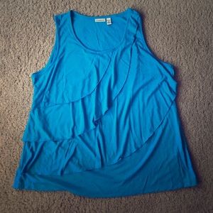 Blue, Sleeveless Shirt
