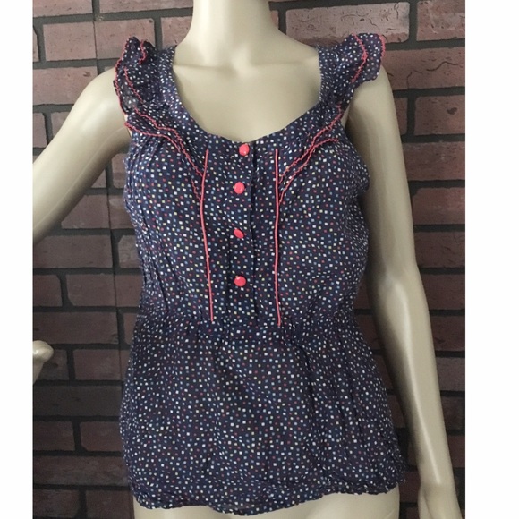 ❌sold in bundle❌ Anthropologie ruffle sleeve top 8 - Picture 2 of 4