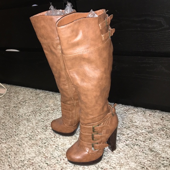 Sexy Brown Knee High Boots
