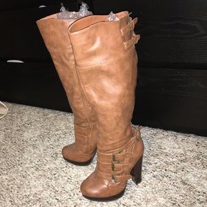 Sexy Brown Knee High Boots