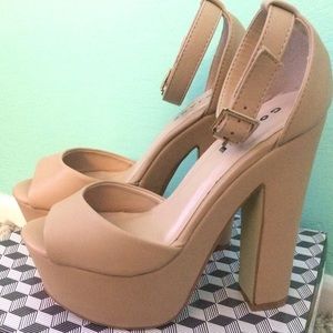 Nude Platform Heels