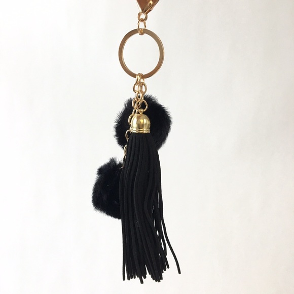 Tassel & Pom Pom Purse Charm - Picture 2 of 4