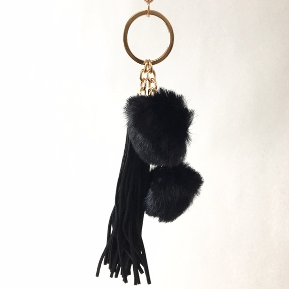 Tassel & Pom Pom Purse Charm - Picture 3 of 4