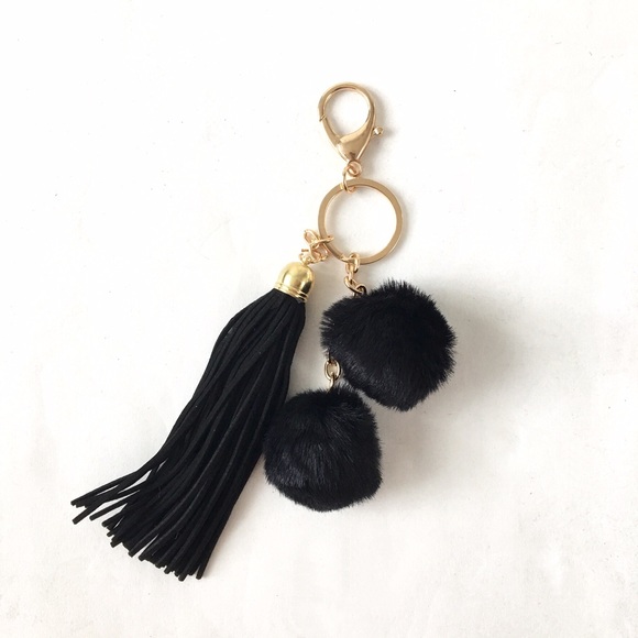Tassel & Pom Pom Purse Charm - Picture 4 of 4