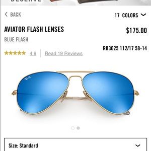 Ray Ban aviators - blue lens