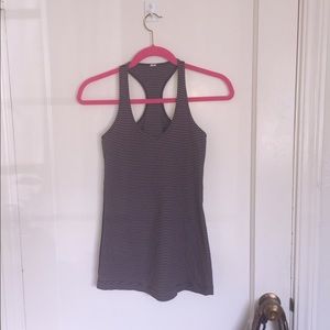 Lululemon Cool Racerback 6 Grey Striped