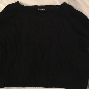 Black crop express sweater