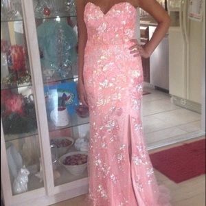 Sherri Hill Coral Prom Dress