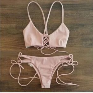 Pink summer style bikini