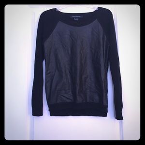 French Connection Sweater with leather detail