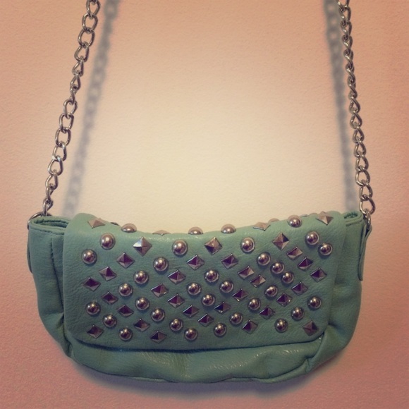 Mint Green Rue21 etc! Studded Chain Crossbody