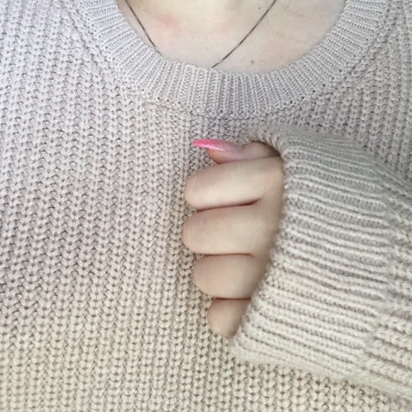 Forever 21 pink oversized knit sweater