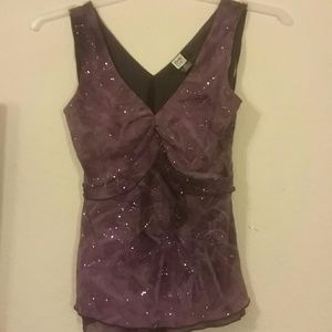 Studio 1940 Sexy Purple Glittery Top