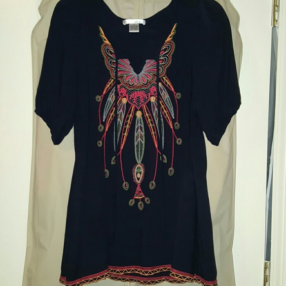 Boutique Tunic Boho Top Size Small