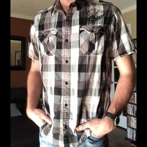 Helix Plaid Button Down