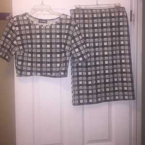 ASOS Crop Top Midi Skirt Co-ord Set