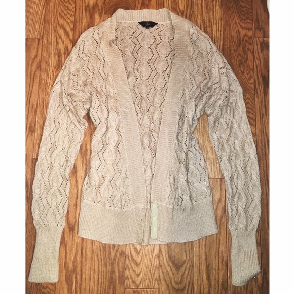 Jack by BB Dakota Loose Tan Cardigan w/ Buttons