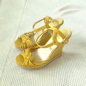 Yellow Seychelles Wedges- Size 9
