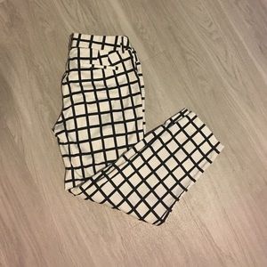 J Crew White Patterned Pants