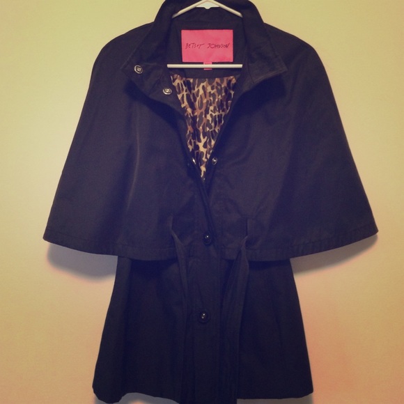 Betsey Johnson Small Black Cape Jacket