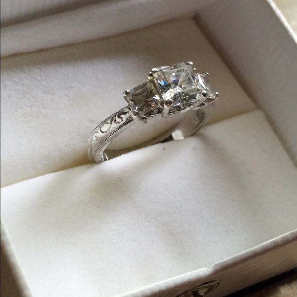 Tacori high quality CZ Sterling silver ring