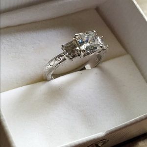 Tacori high quality CZ Sterling silver ring