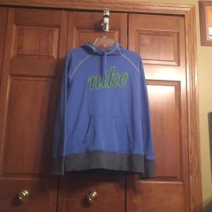 Brand new NIKE thermafit blue and green sweatshirt