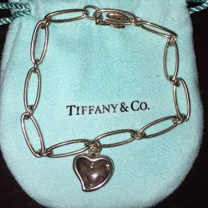 Tiffany & Co Silver Peretti Carved Heart Bracelet