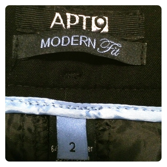 Apt. 9 Modern Fit Size 2 Regular Black Trousers