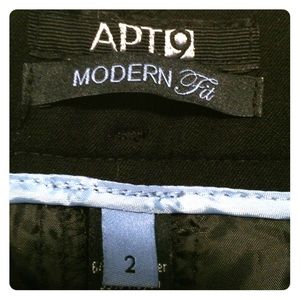 Apt. 9 Modern Fit Size 2 Regular Black Trousers