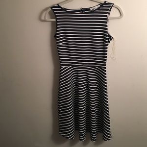 Navy and white dress