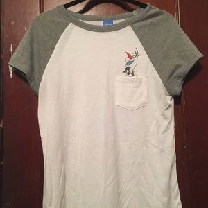 Target Disney brand line Olaf baseball tee