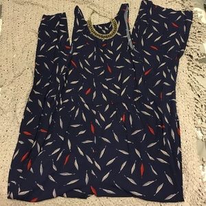 Feather Print Jumpsuit Size XS