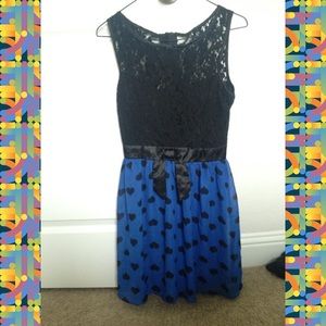 Black, blue w/ hearts dress