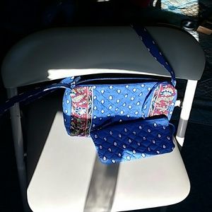 Like new crossbody purse with attached wallet