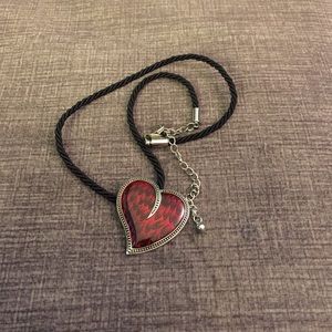 Lia Sophia red heart pendant